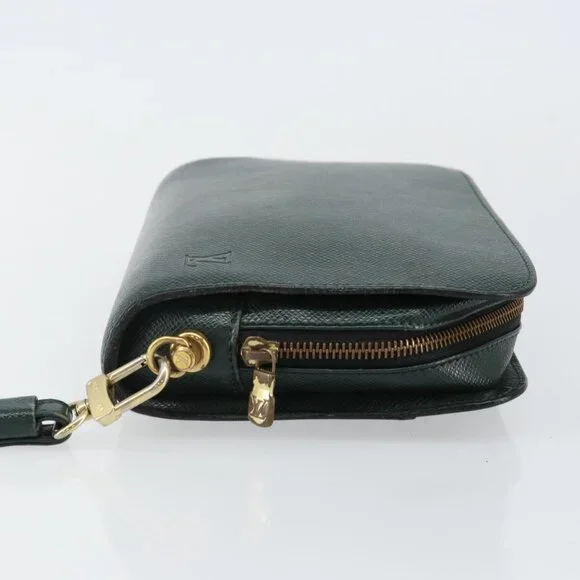 LOUIS VUITTON Taiga Baikal Clutch Bag Epicea - Picture 6 of 14